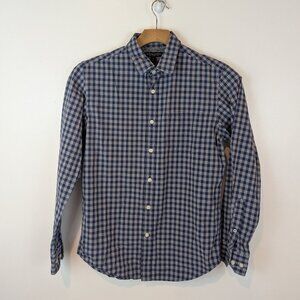 Banana Republic Soft Wash Slim Fit Buttondown in Blue/Gray, Sz S